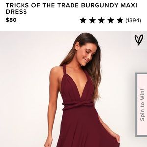 Lulus Convertible Burgundy Dress